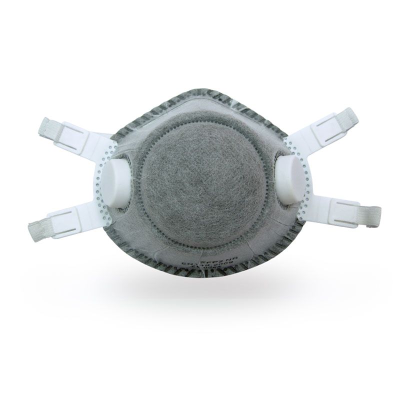 FFP2 NR, mascarilla preformada con 2 válvulas carbón activo