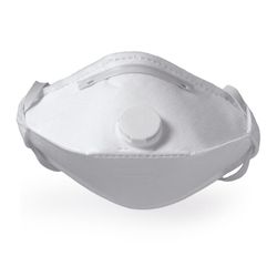 FFP3 NR D, mascarilla plegable horizontal válvula metal free