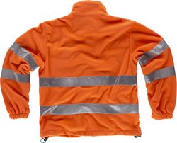 Fleece AV-Reißverschluss, 2 Riemen an Brust, Rücken und Ärmeln EN ISO 20471: 2013 Orange AV