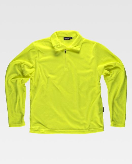 Forro polar básico cierre media cremallera 160gr Amarillo