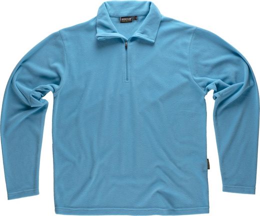 Basic fleece lining with half zip 160gr Light Blue