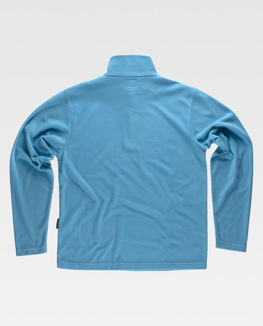 Basic Fleecefutter mit halbem Reißverschluss 160gr Hellblau