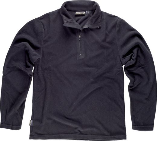 Fodera in pile basic con mezza zip 160gr nera