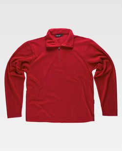 Grundlegendes Fleecefutter mit halbem Reißverschluss 160gr Rot