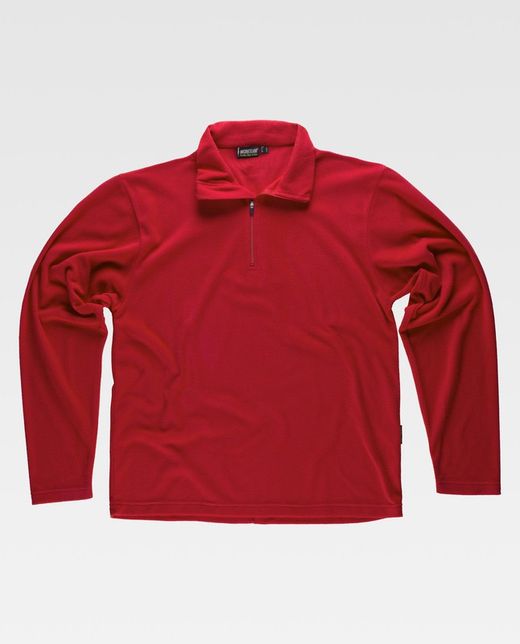 Grundlegendes Fleecefutter mit halbem Reißverschluss 160gr Rot