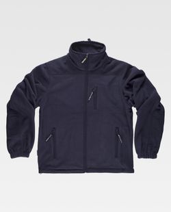 Fleece mit Reißverschluss und Verstärkungen an Schultern und Ellbogen Navy