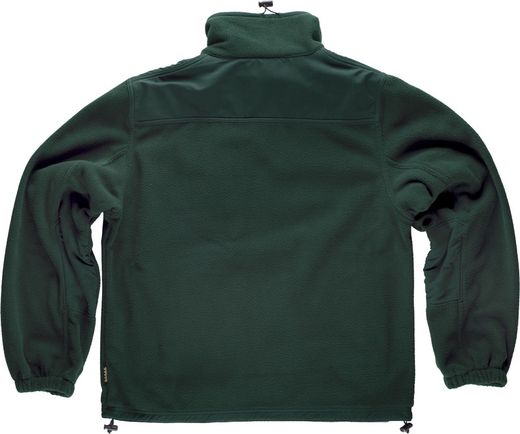 Fleece mit Reißverschluss und Schulter- und Ellbogenverstärkungen Dunkelgrün