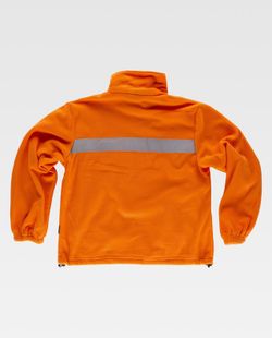 Fleece mit Reißverschluss und reflektierenden Bändern Orange AV
