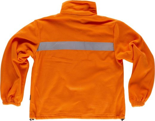 Fleece mit Reißverschluss und reflektierenden Bändern Orange AV