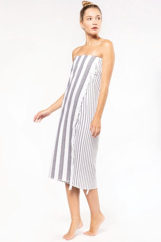 Fouta rayée à franges