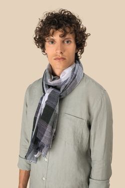 Fular a cuadros unisex