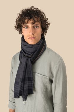 Fular a cuadros unisex