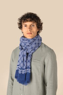 Fular con estampado floral unisex