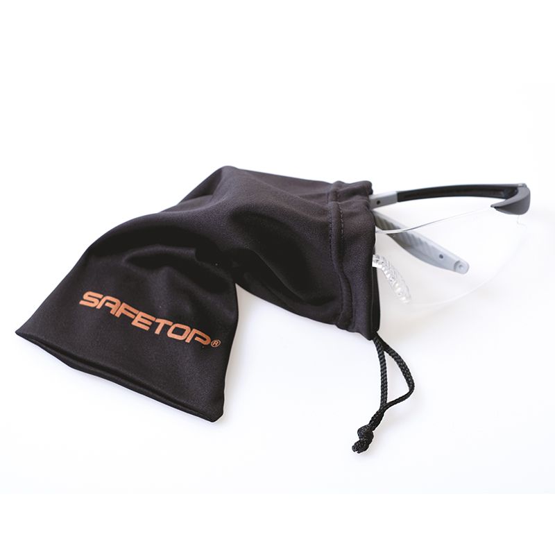 FUNDA para gafas de poliéster en color negro flexible