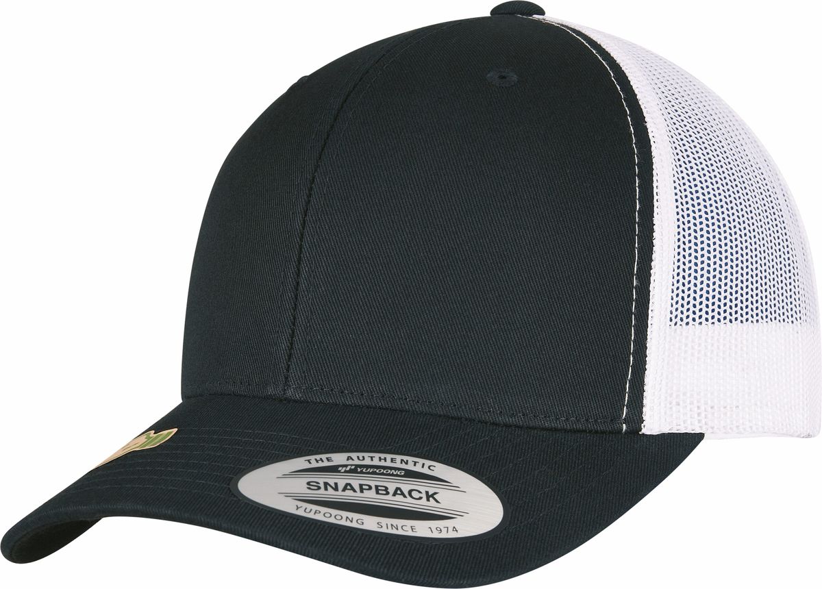 Gorra classic retro Trucker BLACK / WHITE-One Size