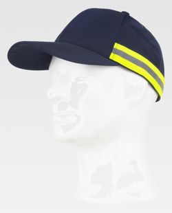 Gorra con cinta reflectante-fluorescente