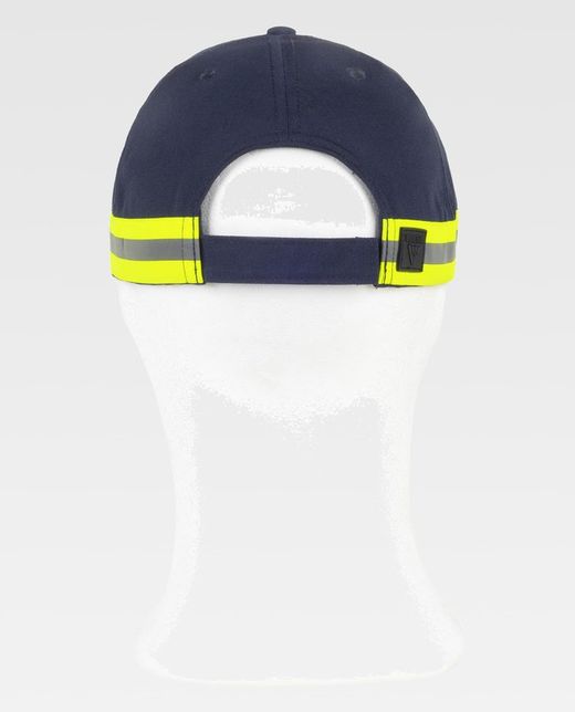 Gorra con cinta reflectante-fluorescente