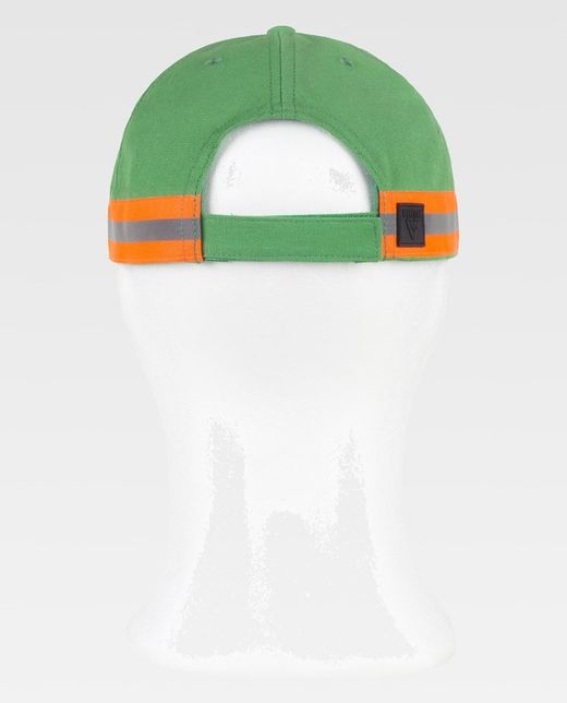 Gorra con cinta reflectante-fluorescente