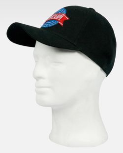 Twillkappe mit gesticktem dreidimensionalem Logo Klettverschluss hinten schwarz