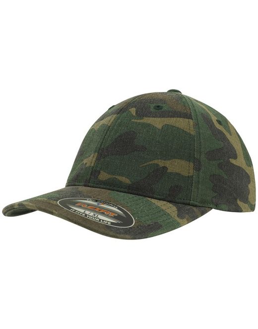 Gorra lavada Flexfit de camuflaje