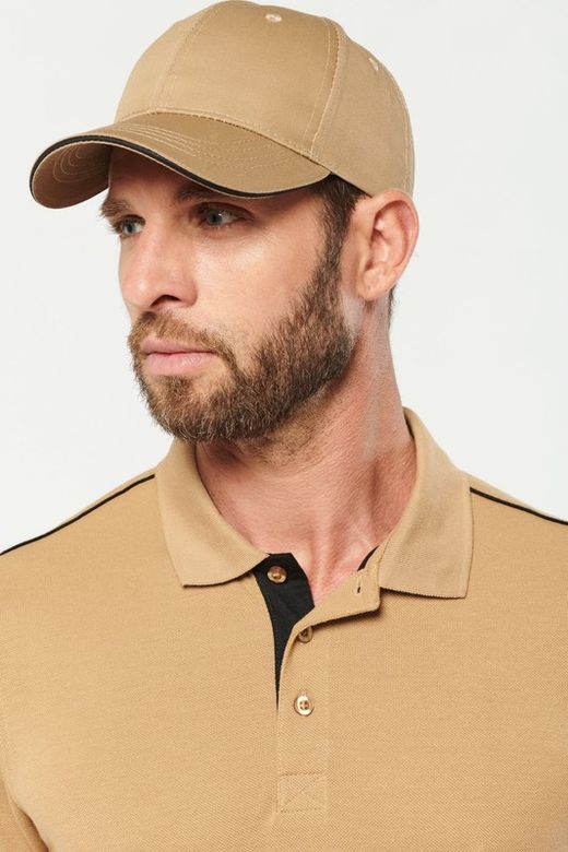 6-Panel-Cap mit Kontrast-Sandwichschirm