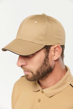 6-Panel-Cap mit Kontrast-Sandwichschirm