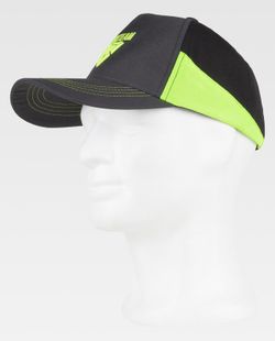 Gorra tricolor con tejido canvas