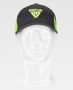 Gorra tricolor con tejido canvas