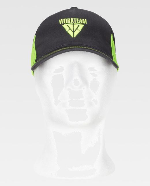 Gorra tricolor con tejido canvas