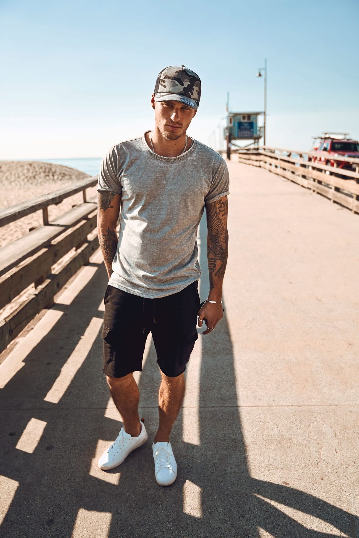 Gorra Trucker Camo DARK CAMOUFLAGE / BLACK-One Size