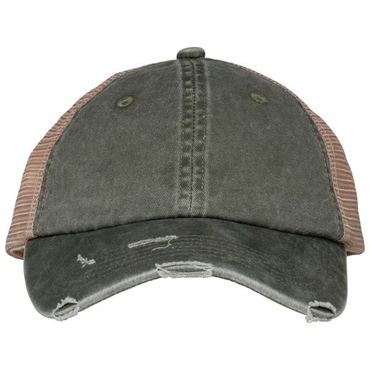 Umweltfreundliche Unisex Trucker-Cap im zerrissenen Look
