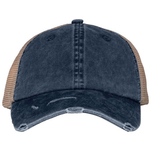 Umweltfreundliche Unisex Trucker-Cap im zerrissenen Look