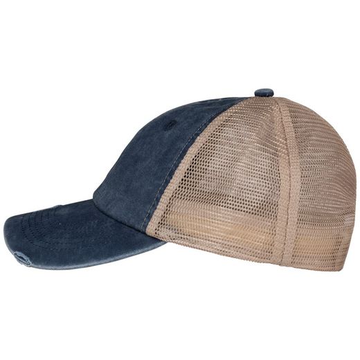 Umweltfreundliche Unisex Trucker-Cap im zerrissenen Look