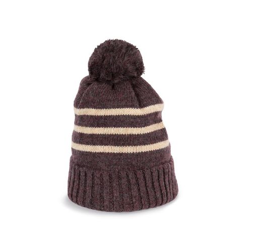 Bonnet rayé - fil recyclé