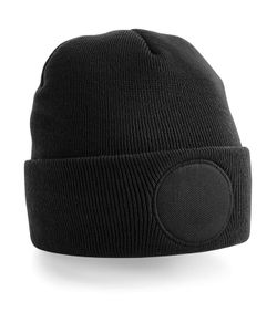 Gorro con parche redondo