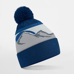 Gorro con pompón picos montañosos