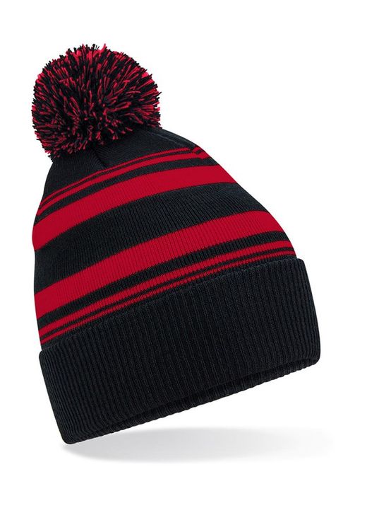 Gorro con rayas en abanico