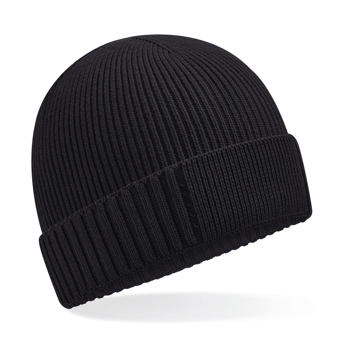 Gorro de algodón orgánico con parche técnico Black-One Size