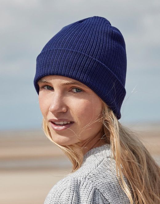 Gorro de algodón orgánico de punto fino