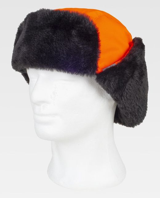 Gorro de color Naranja Fluor+Negro