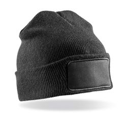 Druckbare recycelte Doppelstrickmütze