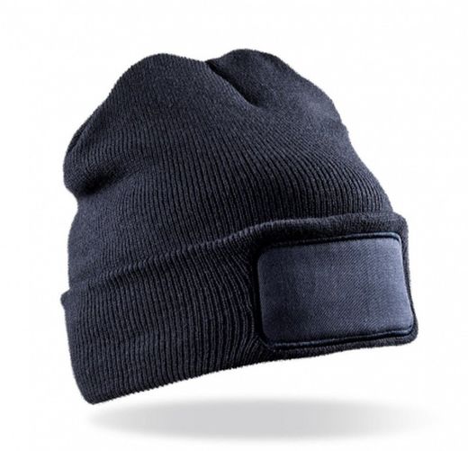 Druckbare recycelte Doppelstrickmütze