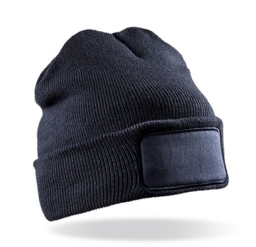 Druckbare recycelte Doppelstrickmütze