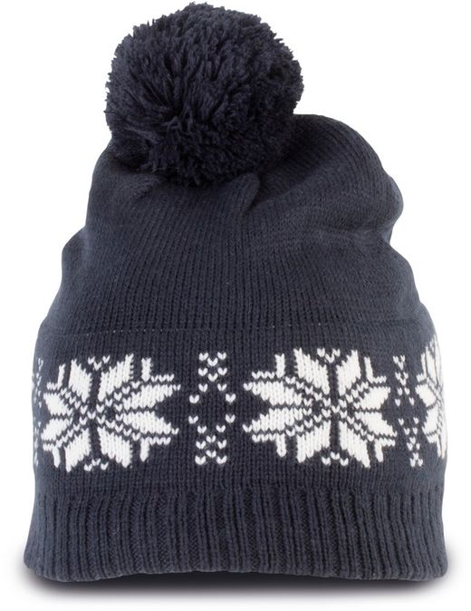 Cappello in maglia motivo Fair Isle