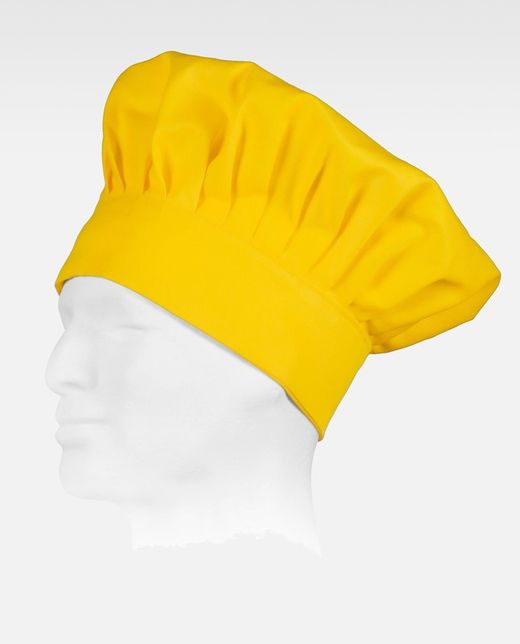 Plain chef hat with adjustable velcro Yellow