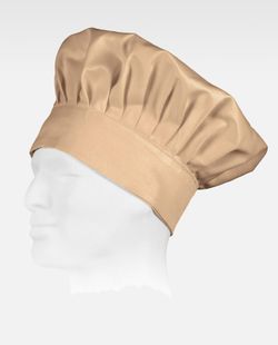 Gorro liso cocinero con velcro Beige