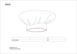 Gorro liso cocinero con velcro adaptable Gris