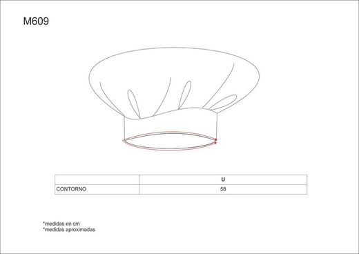 Gorro liso cocinero con velcro adaptable Gris