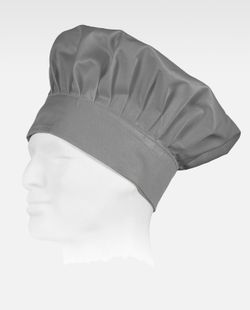 Gorro liso cocinero con velcro adaptable Gris