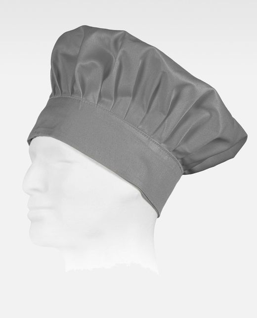 Gorro liso cocinero con velcro adaptable Gris